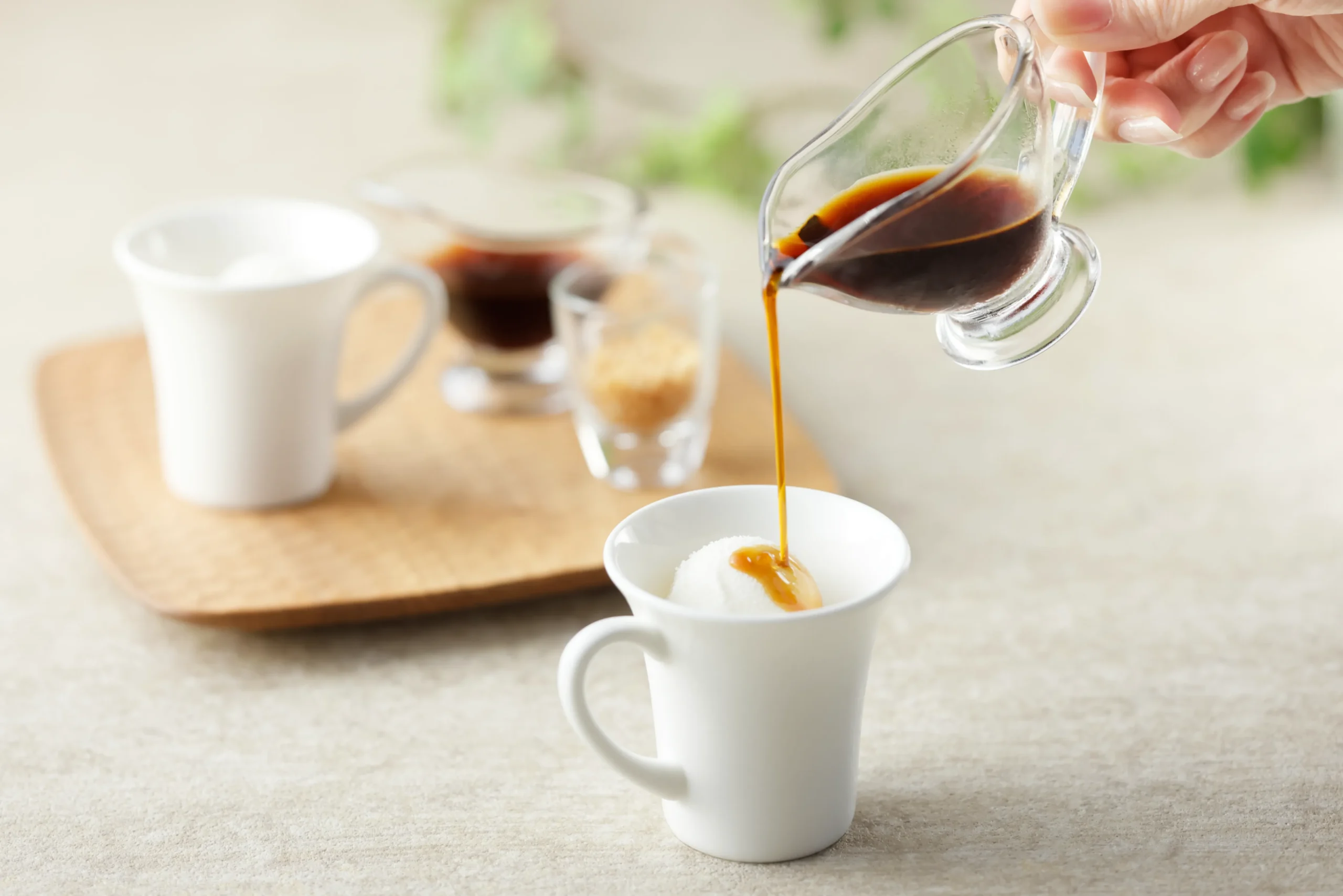 土山ほうじ茶のアフォガート