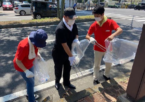 Participation in Local Clean-Up Activities and Care of Flower Beds in front of the Station.