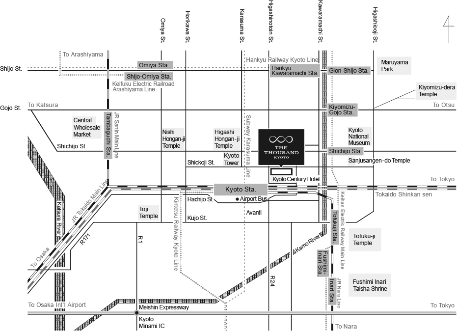 アクセス The Thousand Kyoto ザ サウザンドキョウト 宿泊 観光に最適な京都駅徒歩2分のラグジュアリーホテル 公式