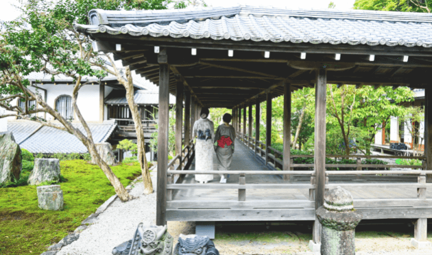 南禅寺の方丈での着物撮影