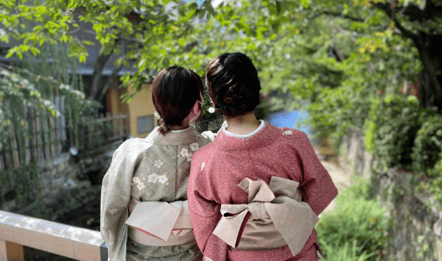 巽橋（たつみばし）で着物撮影