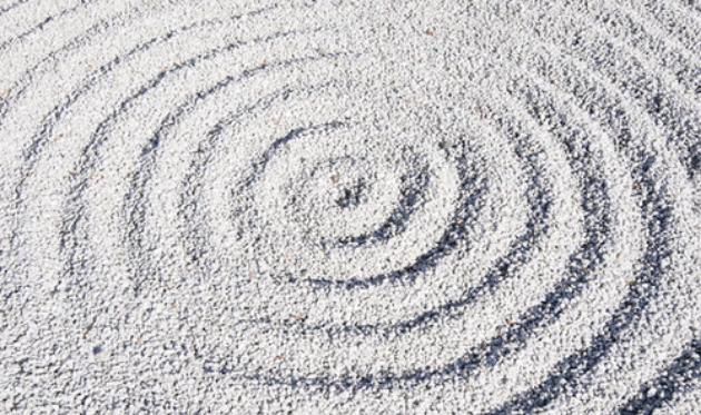 高台寺の方丈前庭の砂紋