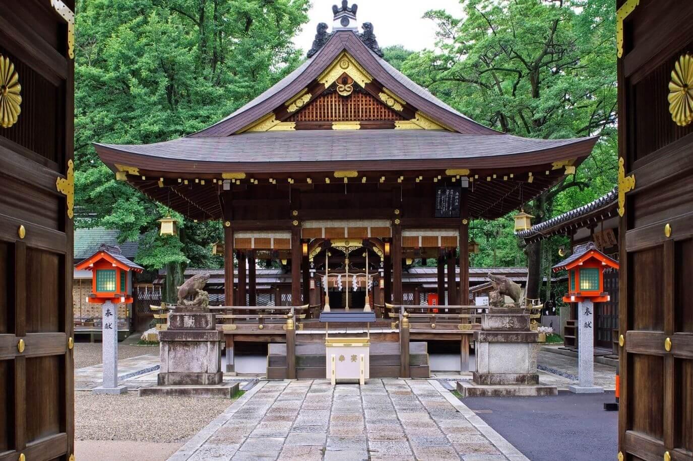 護王神社の拝殿正面