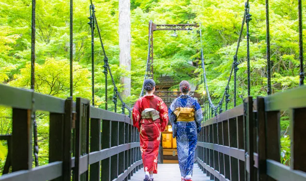 もみぢ家のつり橋